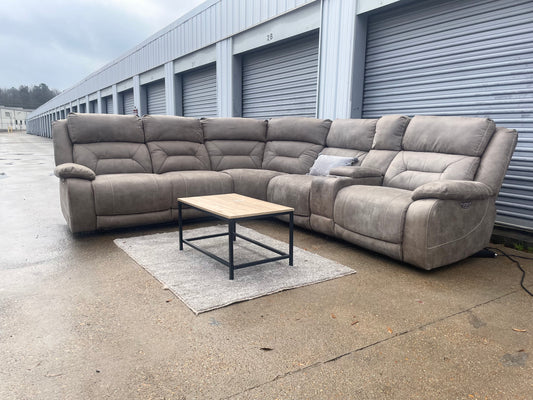 Brown Recliner Sectional Couch